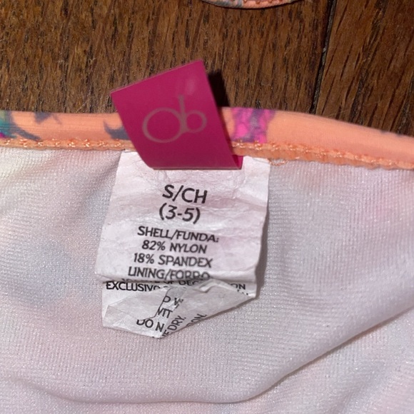 •OP•NEON ORANGE PUNK GIRL TRIANGLE TOP & BOTTOM BIKINI SET SIZE SMALL(3-5) - Picture 7 of 8